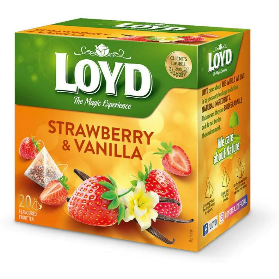 Чай фруктовий Loyd Strawberry&Vanilla, полуниця та ваніль, 40 г - фото 2