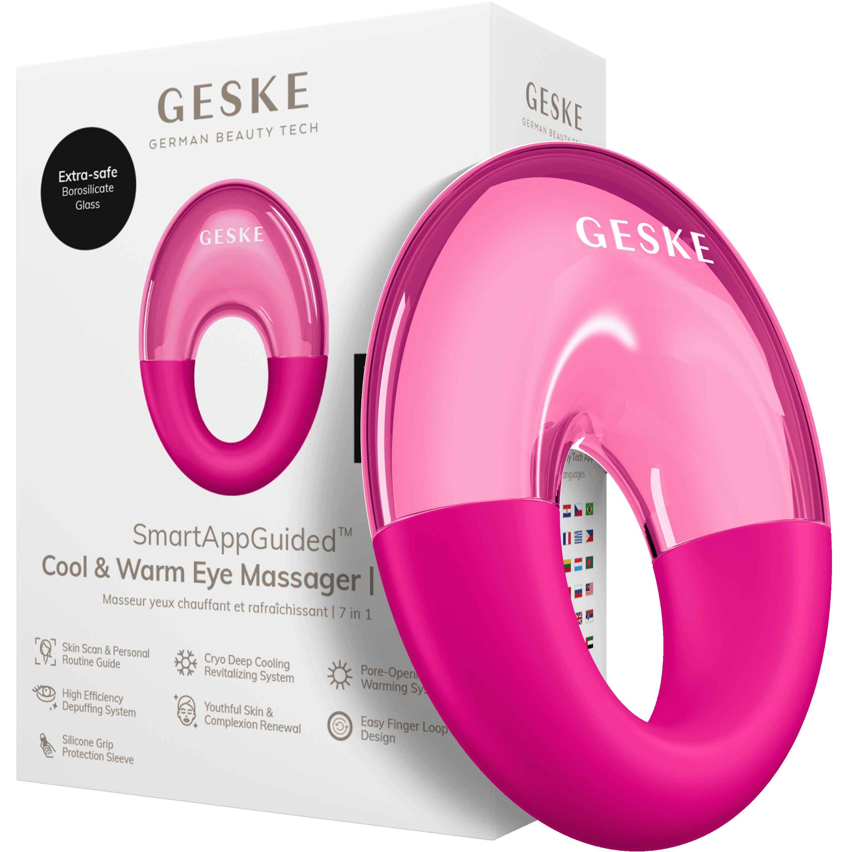 Массажер для глаз GESKE Cool & Warm Eye Massager 7 в 1 сиреневый - фото 1