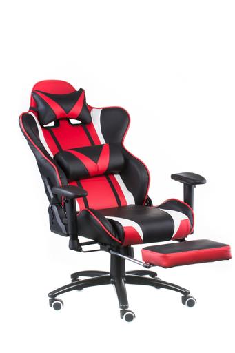 Геймерське крісло Special4you ExtremeRace з підставкою для ніг чорне з червоним (E4947) - фото 10