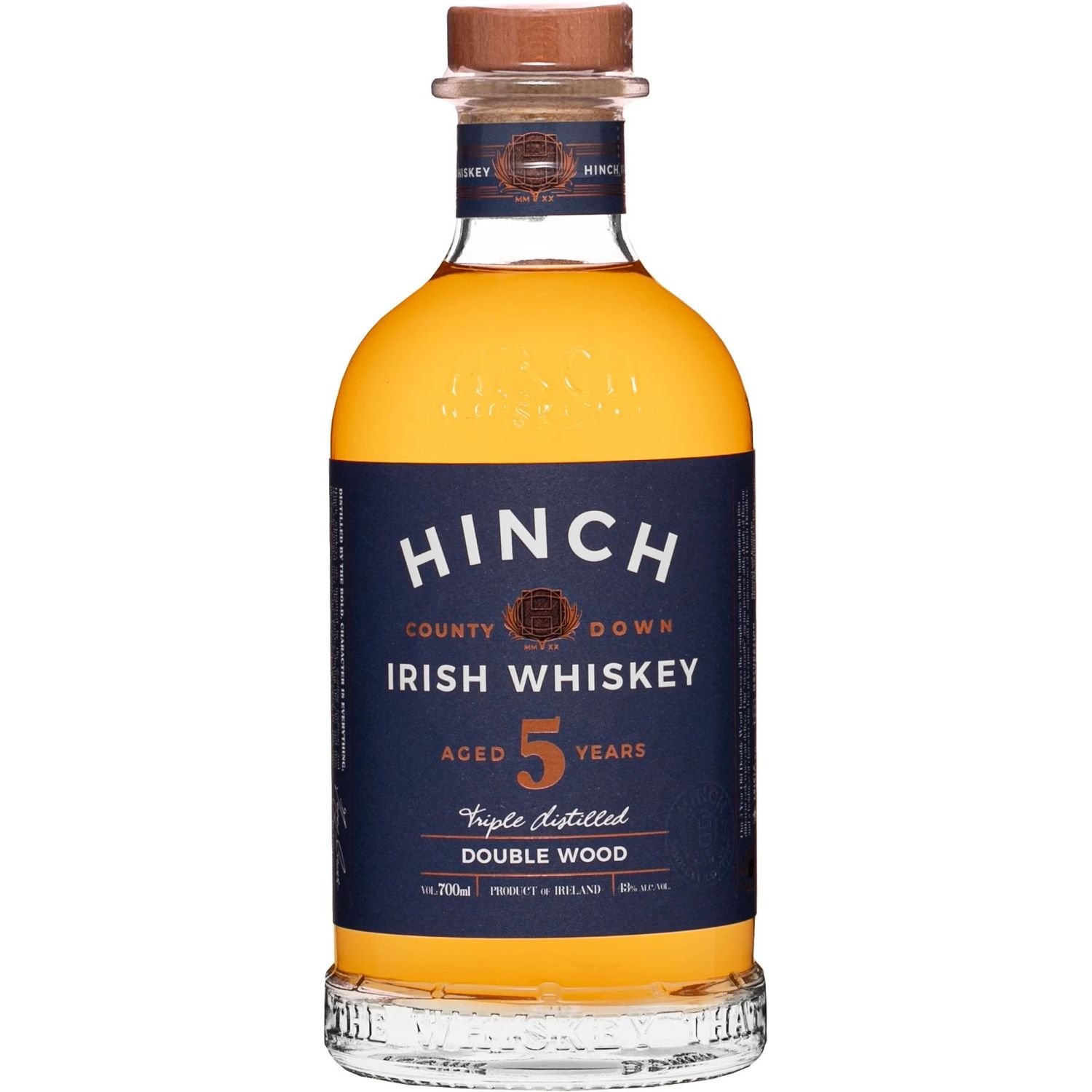 Виски Hinch Double Wood 5 yo Blended Irish Whiskey, 43% 0,7 л - фото 1