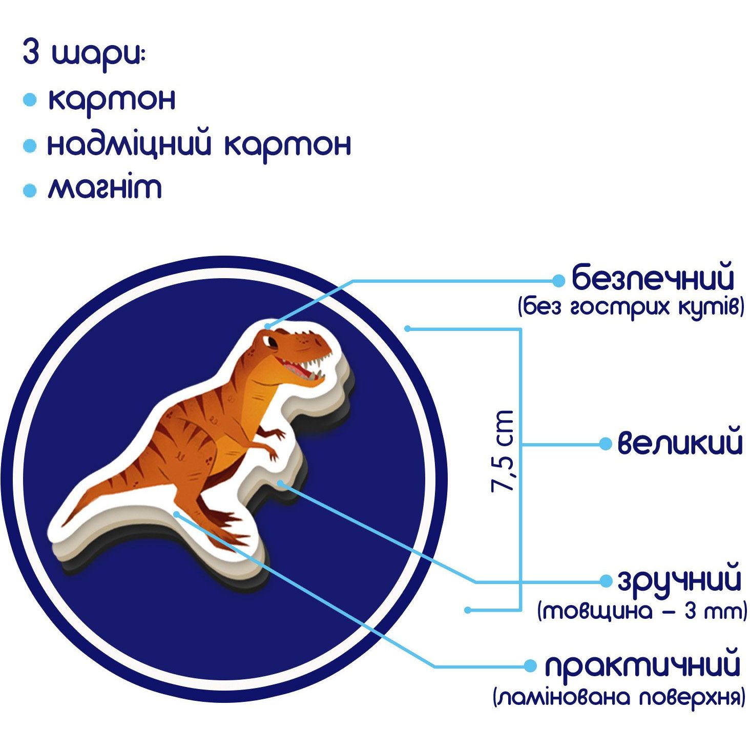 Набор магнитов Magdum Мир динозавров Большая магнитная история 67 шт. ML4032-04 EN - фото 5