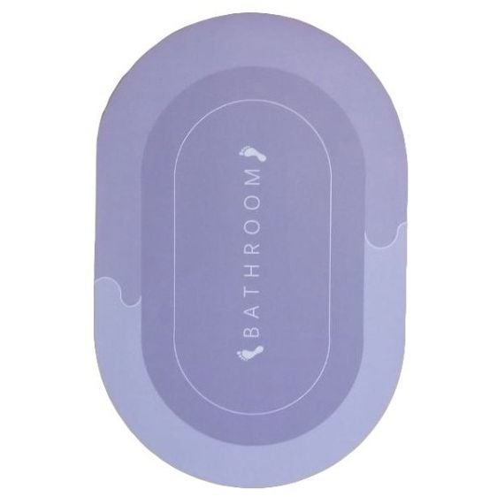Килимок суперпоглинаючий у ванну Stenson 60x40 см овальний світло-фіолетовий (26250) - фото 2