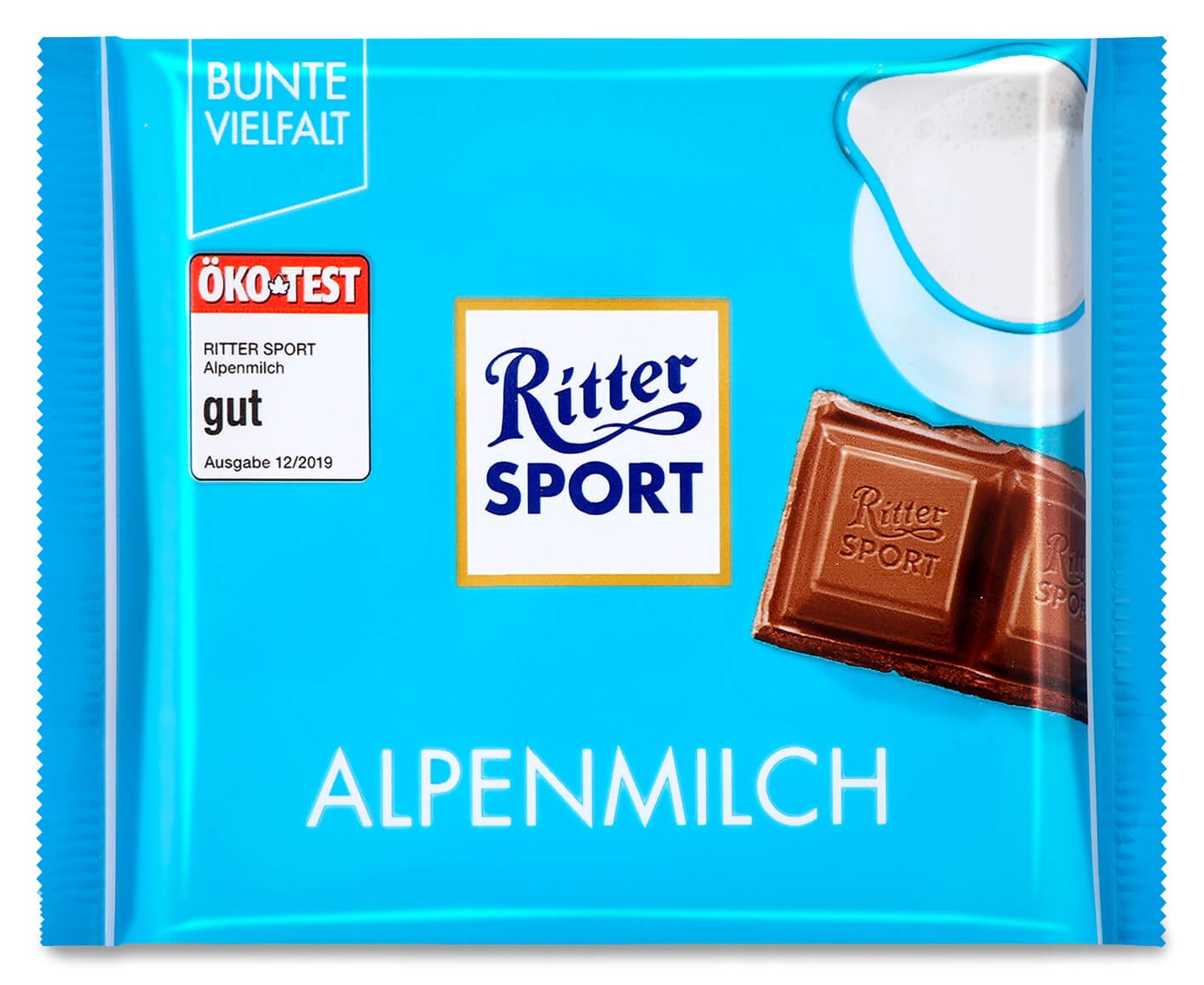 Шоколад молочный Ritter Sport с альпийским молоком, 100 г (758037) - фото 1