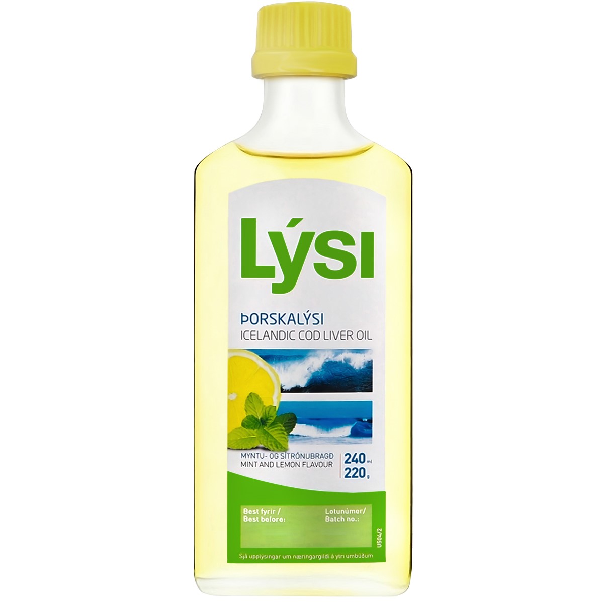 Омега-3 Lysi рыбий жир из печени трески с витаминами A, D, E со вкусом лимона и мяты 240 мл - фото 4