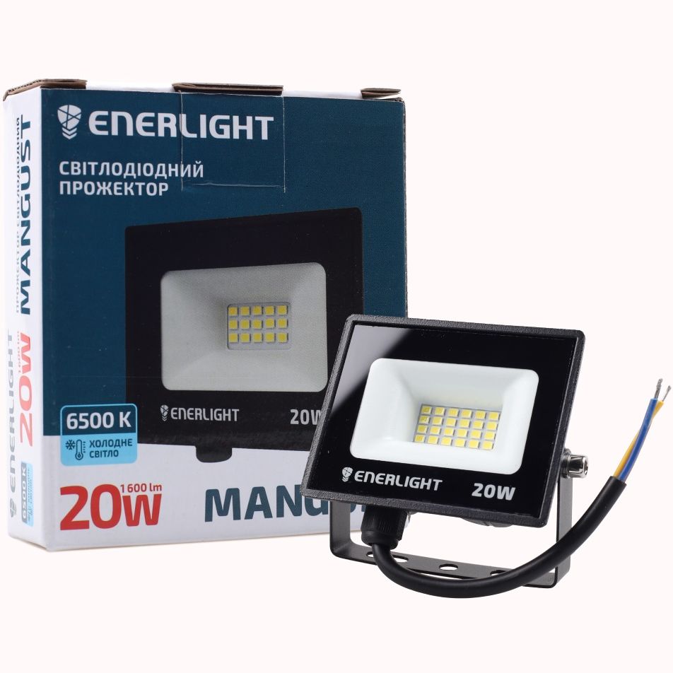 Прожектор світлодіодний Enerlight Mangust 20Вт 6500K (MANGUST20SMD80С) - фото 1