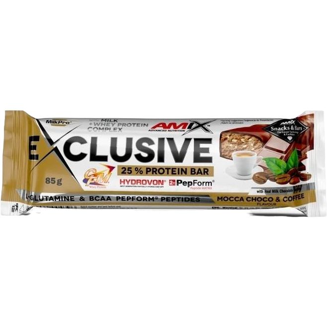 Батончик Amix Exclusive Protein Bar мокко-шоколад-кава 40 г - фото 1