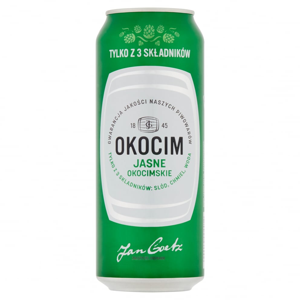 Пиво Okocim, светлое, 5,1%, ж/б, 0,5 л - фото 1