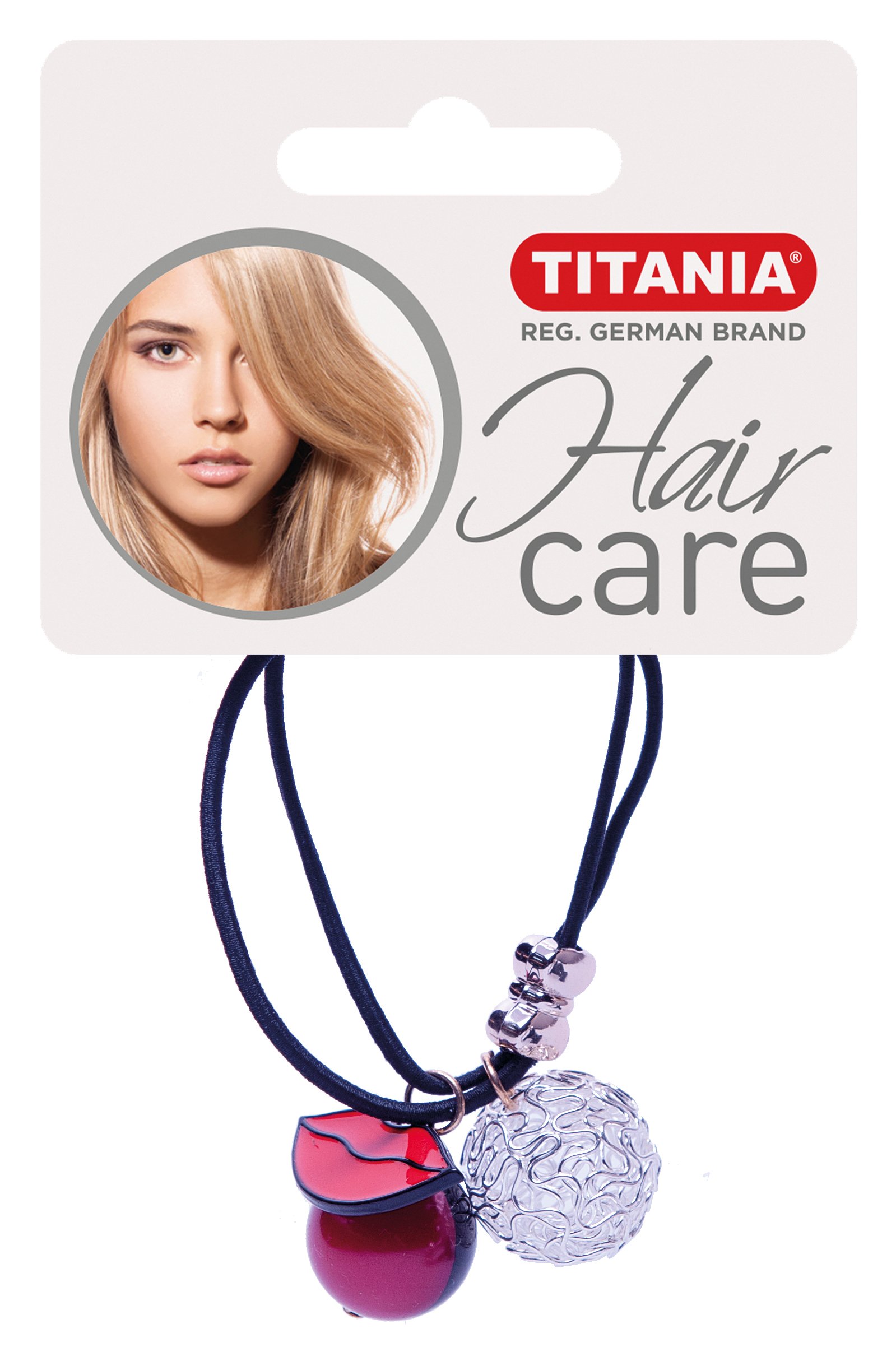 Резинки для волосся Titania 4,5 см, чорні, 1 шт. (8170) - фото 1