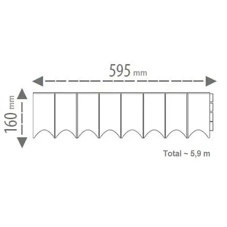 Бордюр садовий Prosperplast Garden Fence 5.9 м темно-зелений (IKRR-G851) - фото 5