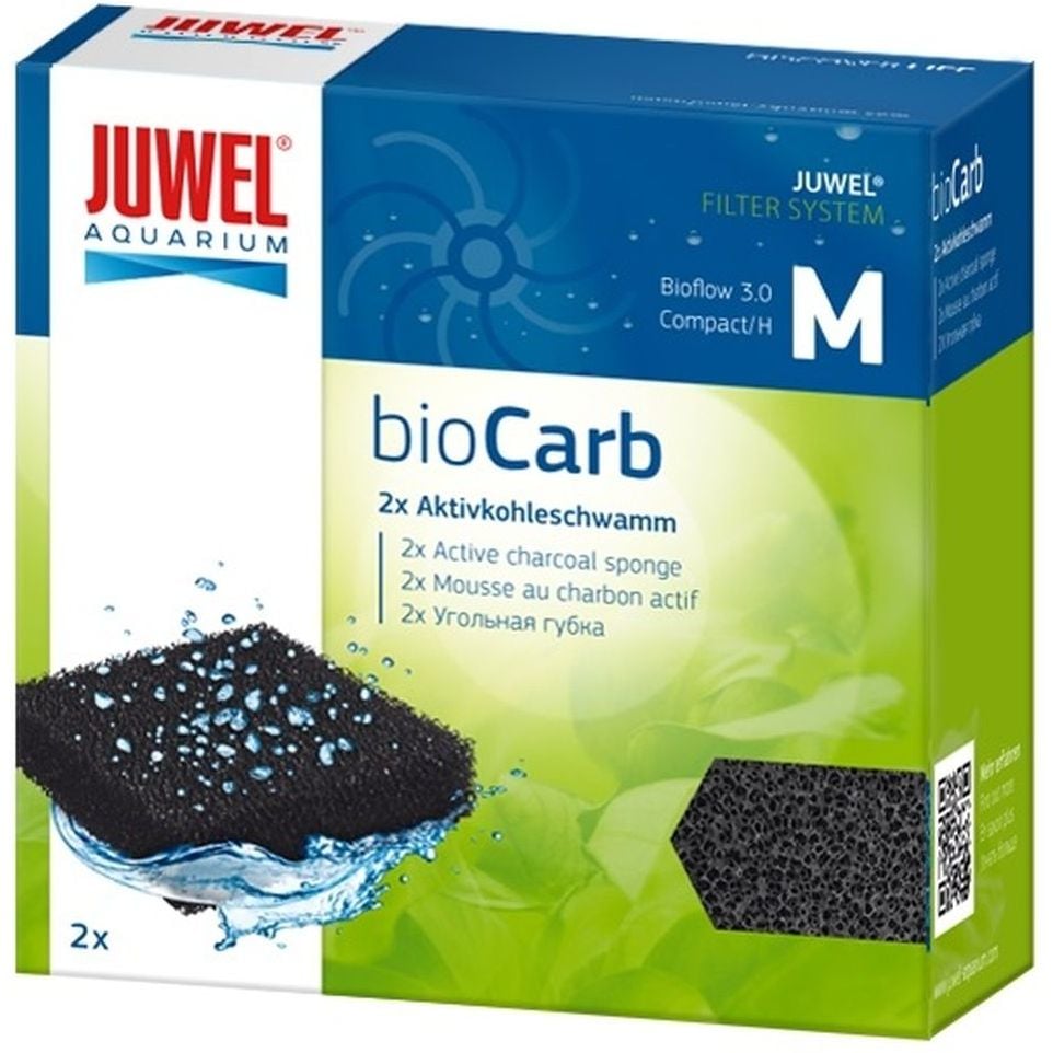 Угольная губка Juwel bioCarb M, для внутреннего фильтра Bioflow M, 2 шт. - фото 1