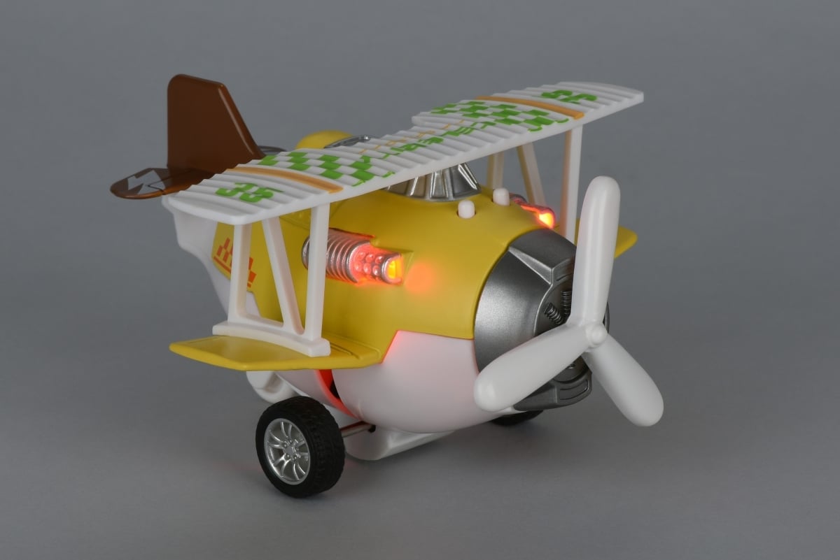 Самолет Same Toy Aircraft, со светом и музыкой, желтый (SY8015Ut-1) - фото 5
