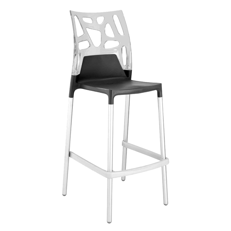 Барный стул Papatya X-Treme Ego-Rock, серый с белым (4820128120321) - фото 1