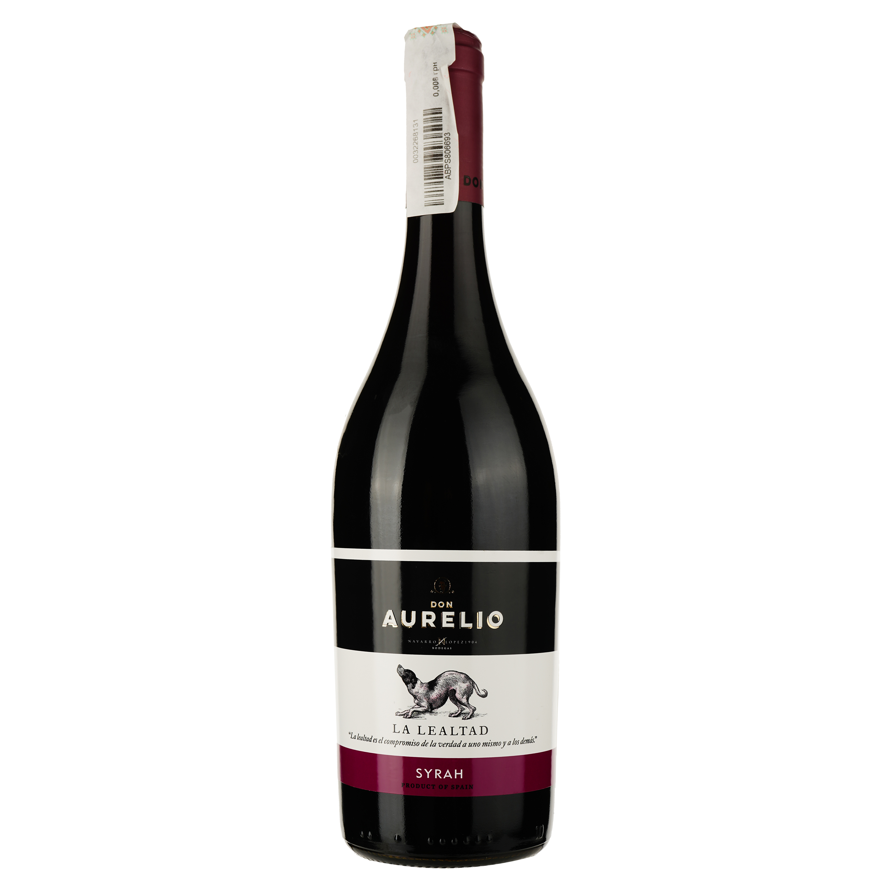 Вино Don Aurelio Syrah D.O.P. Valdepenas, червоне, сухе, 0,75 л - фото 1