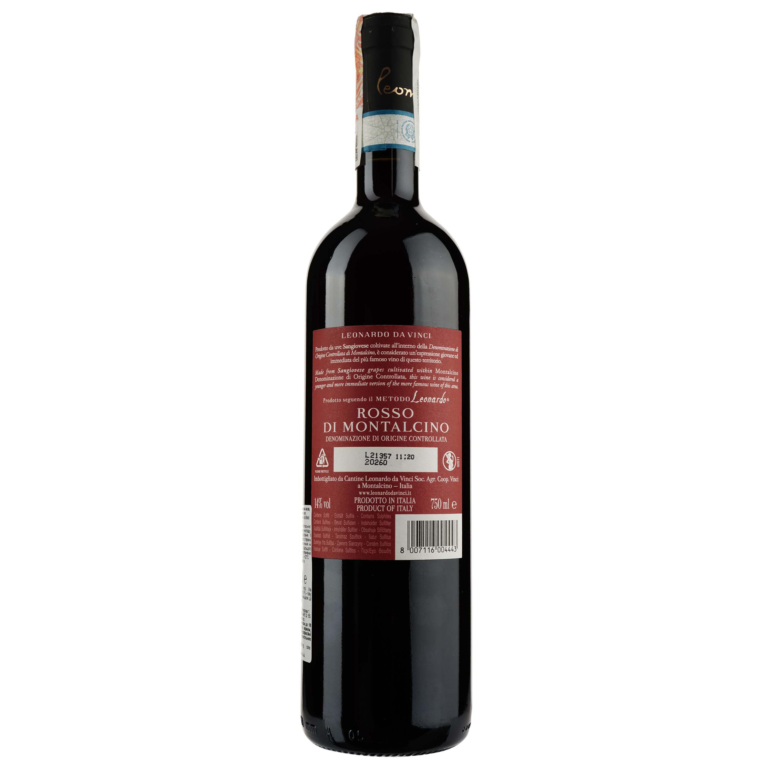 Вино Leonardo Rosso Di Montalcino, 13%, 0,75 л (553203) - фото 2