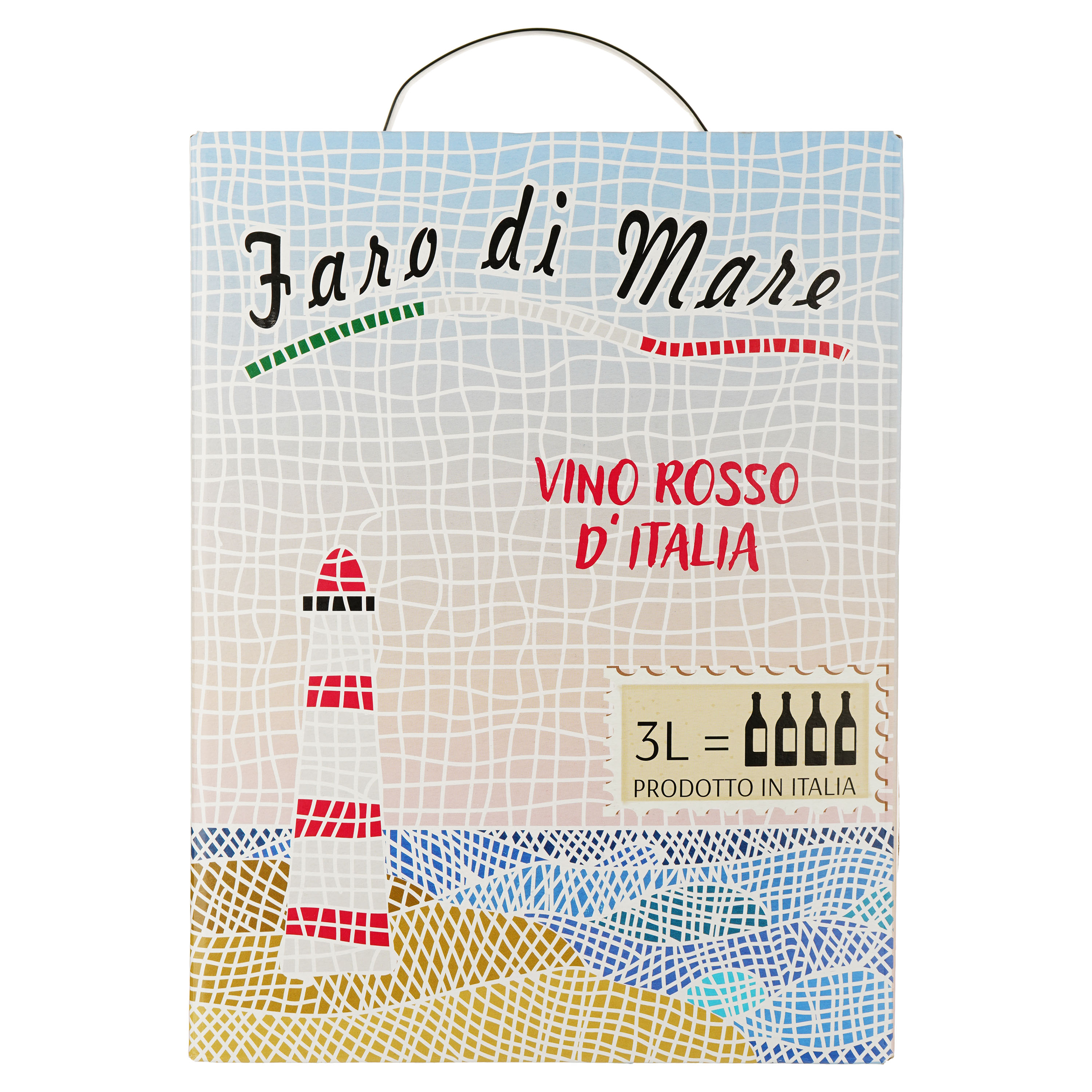 Вино Faro Di Mare Vino Rosso, червоне, сухе, 3 л - фото 2