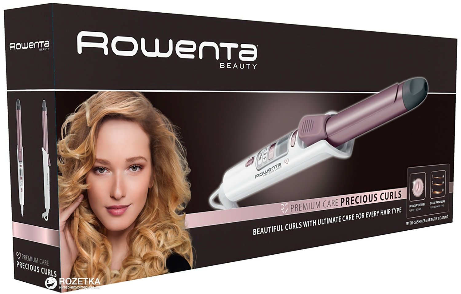 Плойка для завивки волос Rowenta Beauty Precious Curls CF3460F0 белая - фото 4
