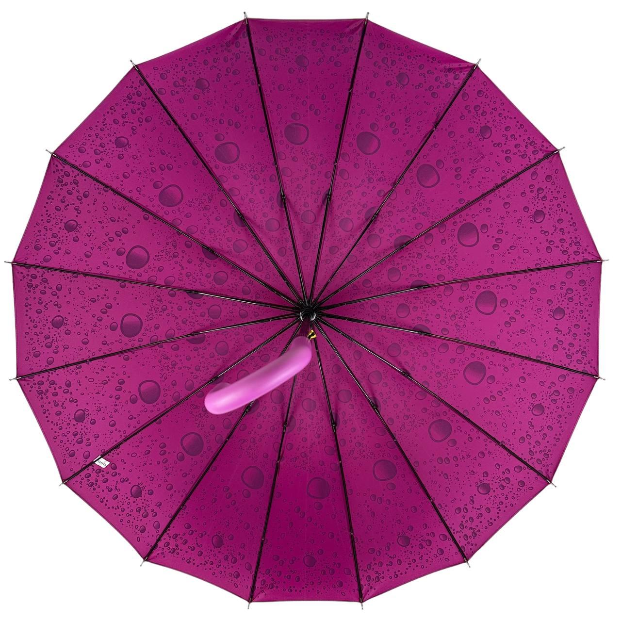 Жіноча парасолька-палиця напівавтомат Toprain 98 см рожева - фото 6