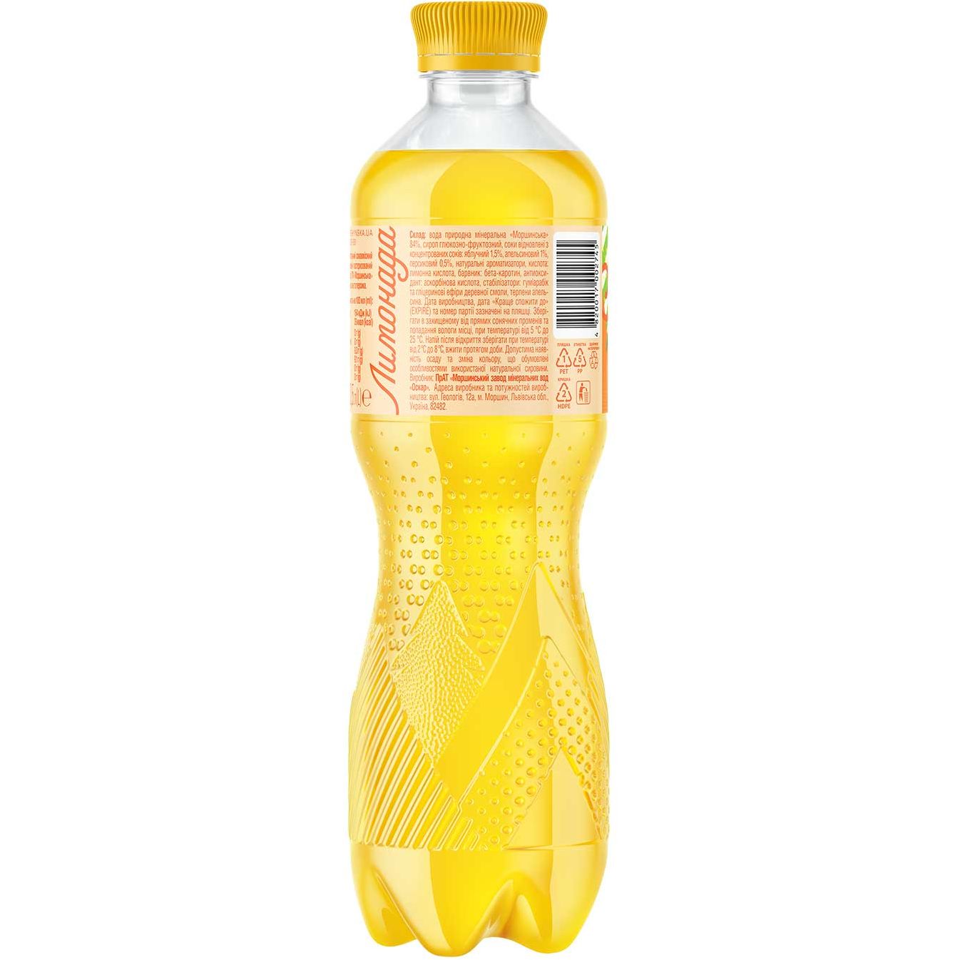 Напиток Моршинская Лимонада Апельсин-Персик среднегазированный 0.5 л - фото 3