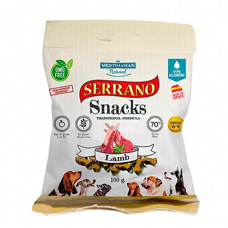 Натуральні ласощі для собак Sserrano Snack Ягня, 100 г - фото 1
