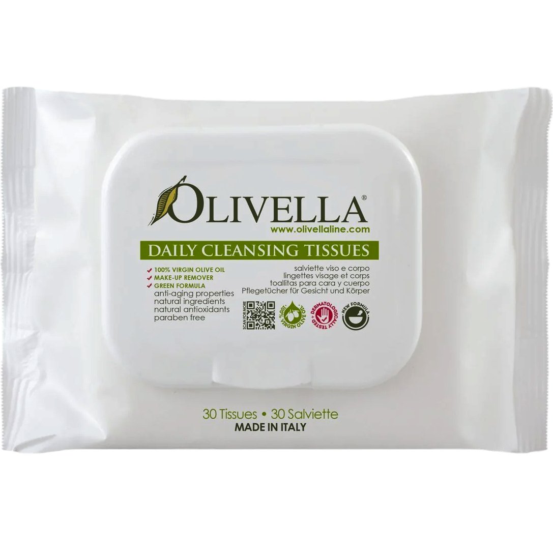 Очищающие салфетки Olivella 2 в 1, для лица и тела, универсальные, 30 шт. - фото 1