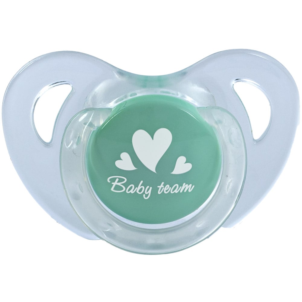 Пустышка силиконовая Baby Team классическая, зеленая (3104) - фото 1