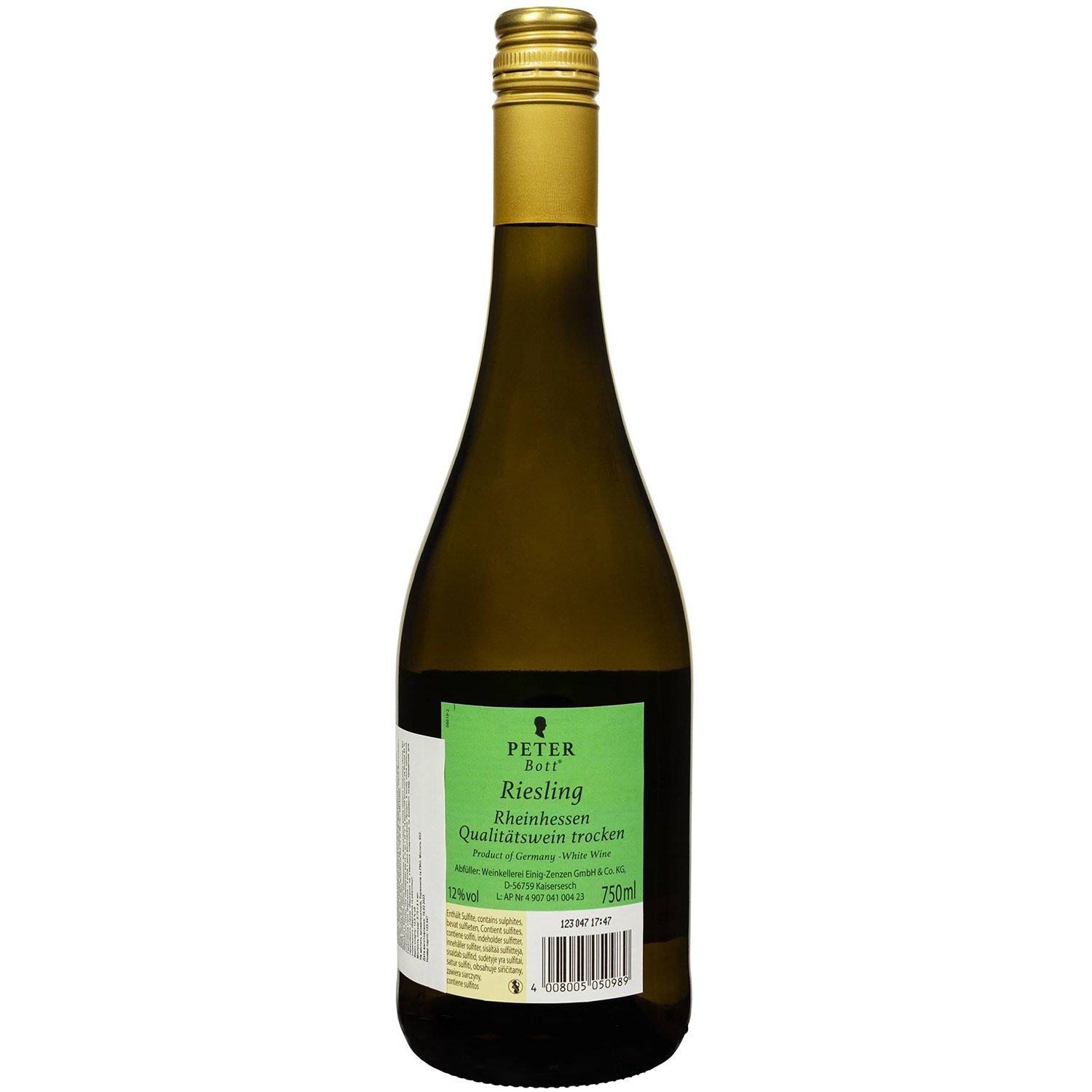 Вино Peter Bott Riesling, белое, сухое, 0,75 л - фото 2