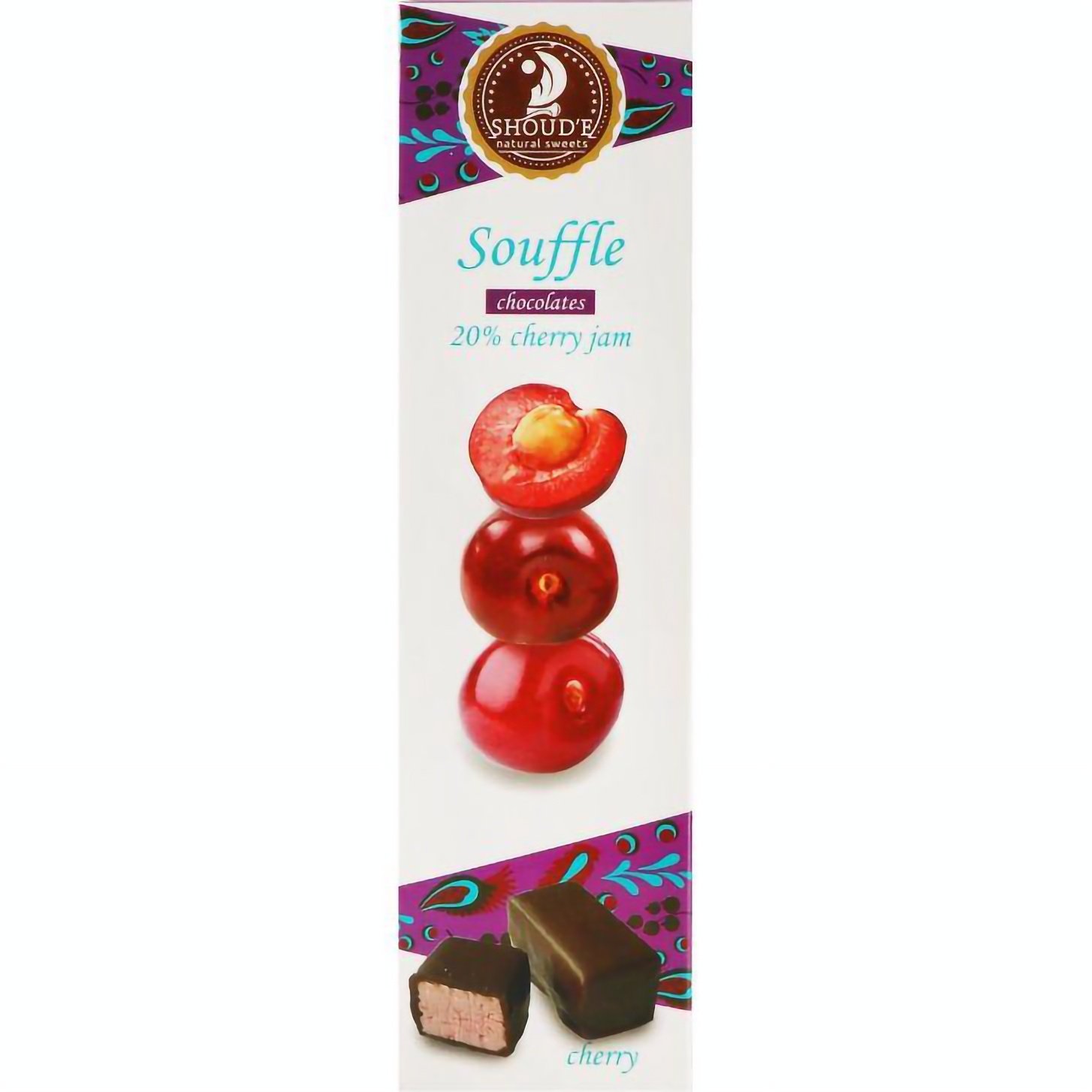 Цукерки Shoud'e Souffle Cherry шоколадні, 90 г (929738) - фото 1