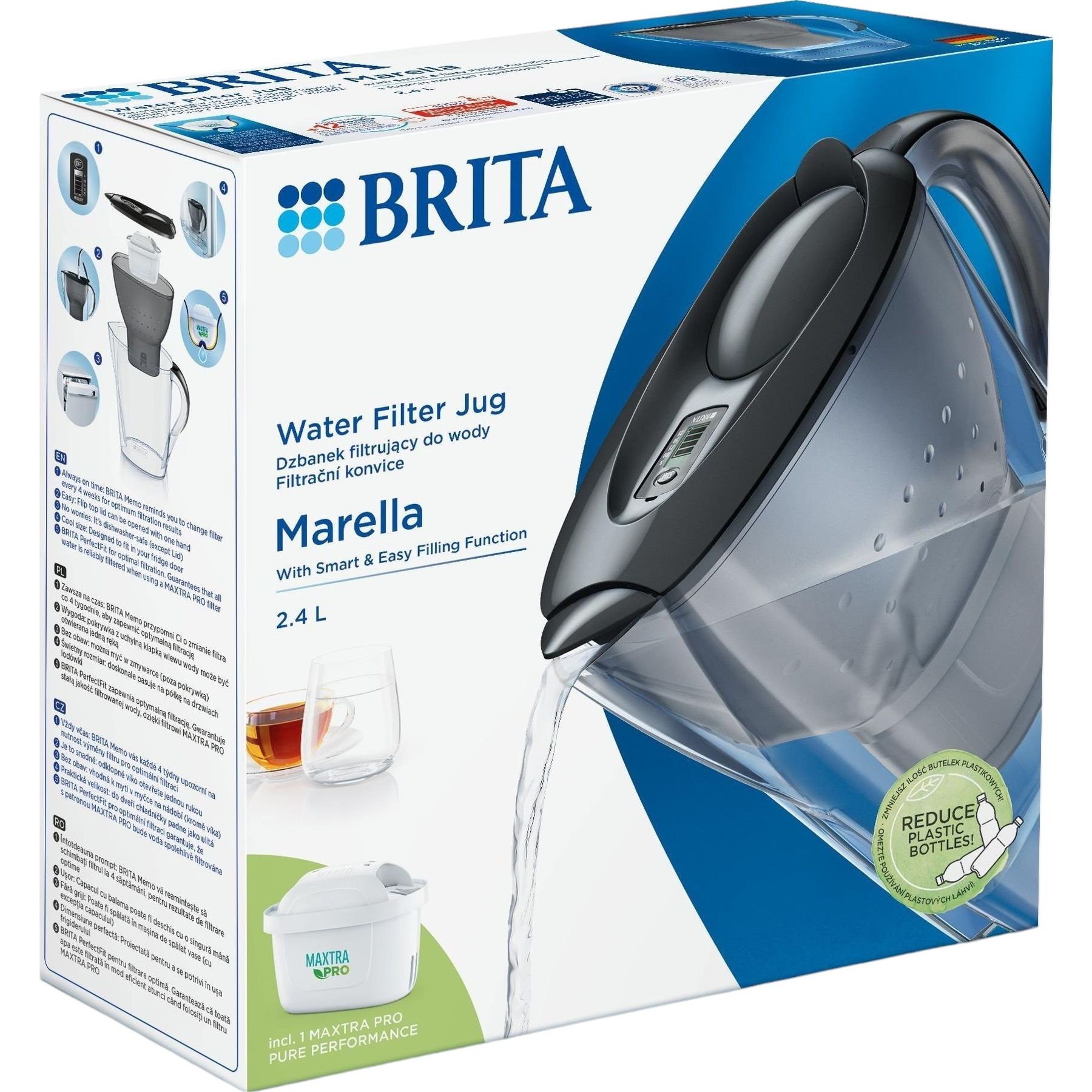 Фильтр-кувшин Brita Marella MXpro графит 2.4 л (1052794) - фото 6