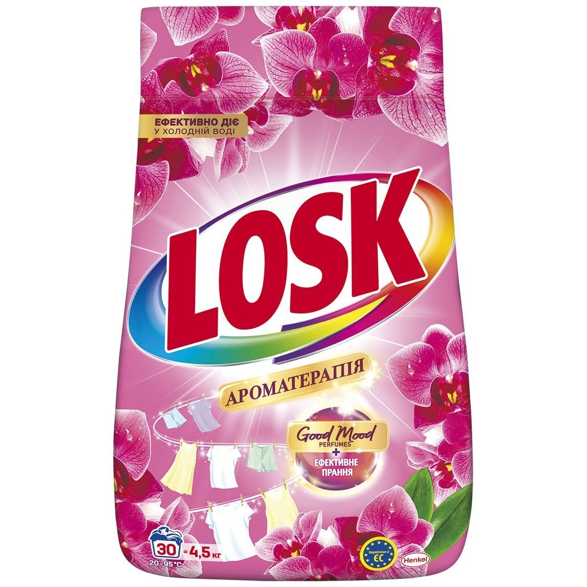 Порошок для прання Losk Ароматерапія Ефірні олії та аромат Малазійської квітки 4.5 кг - фото 1