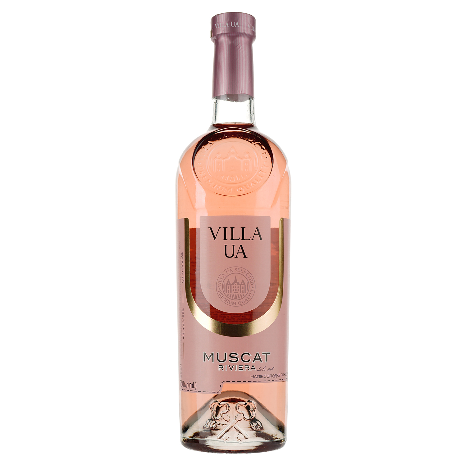 Вино Villa UA Мускат Ривьера розовое полусладкое 0.75 л - фото 1