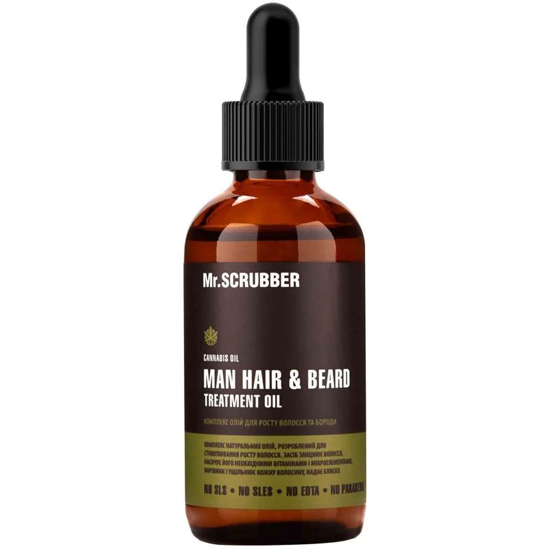 Комплекс олій для росту волосся і бороди Mr.Scrubber Man Tea Tree Hair&Beard Treatment Oil, 50 мл - фото 1