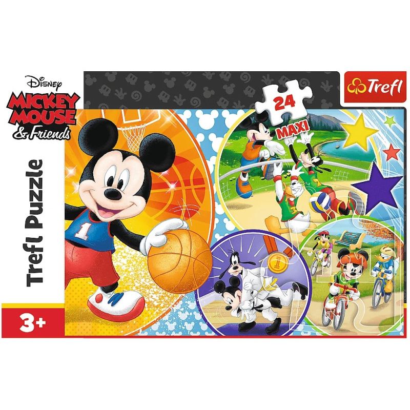 Детские пазлы Trefl Maxi Disney Время для спорта 14291 24 элемента - фото 2