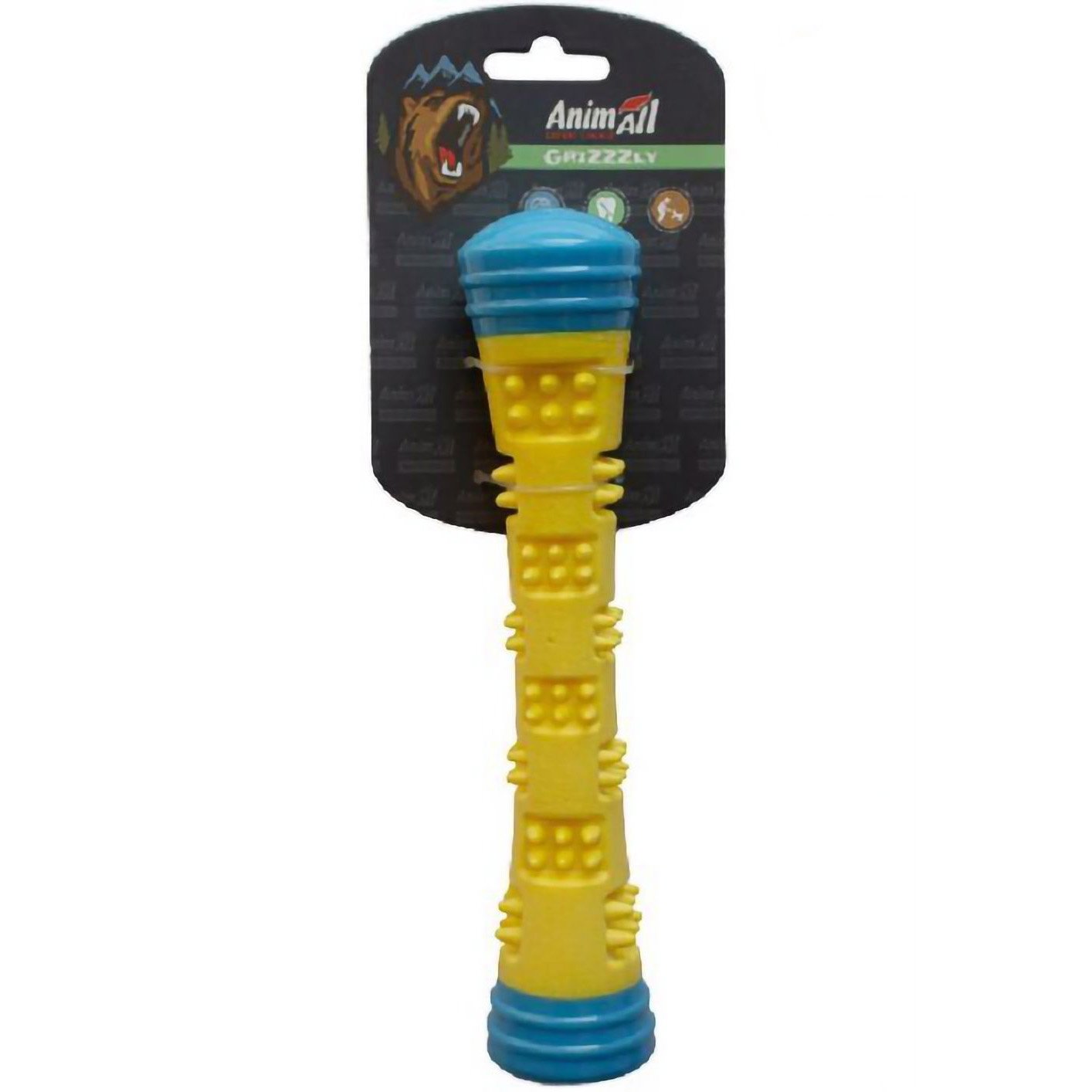 Игрушка для собак AnimAll Fun AGrizZzly Волшебная палочка желтая - фото 1
