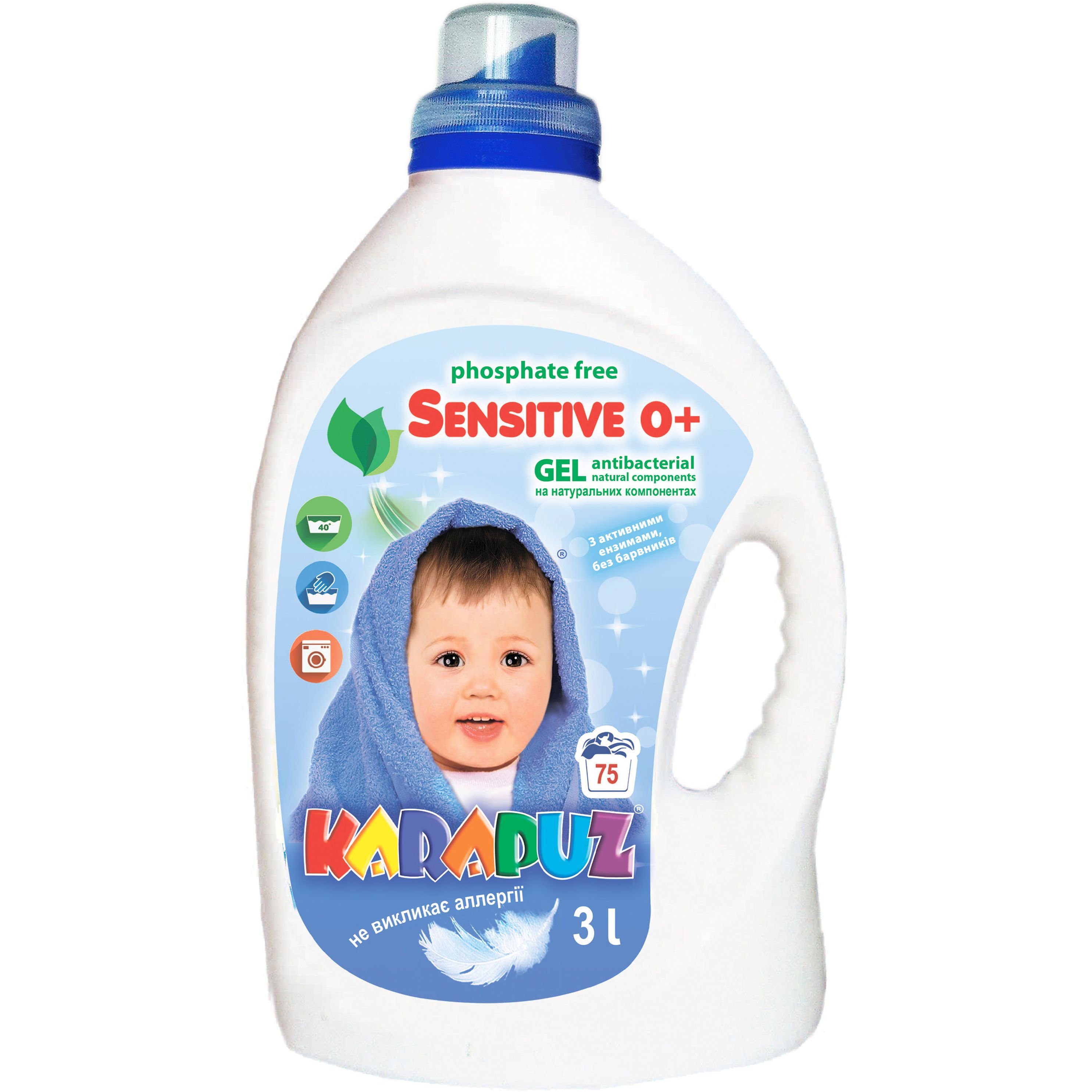 Гель для прання дитячої білизни Карапуз Sensitive, 3 л - фото 1