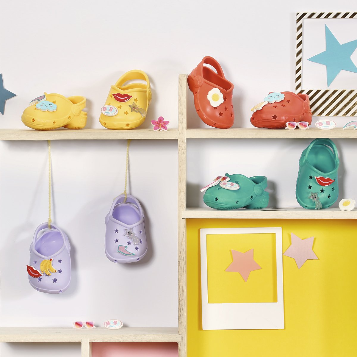 Взуття Baby Born Cандалі зі значками для ляльки, жовті, 43 см (831809-3) - фото 5