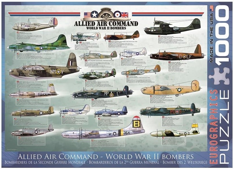 Пазл EuroGraphics Бомбардировщики 2 Мировой войны, 1000 элементов (6000-0378) - фото 2