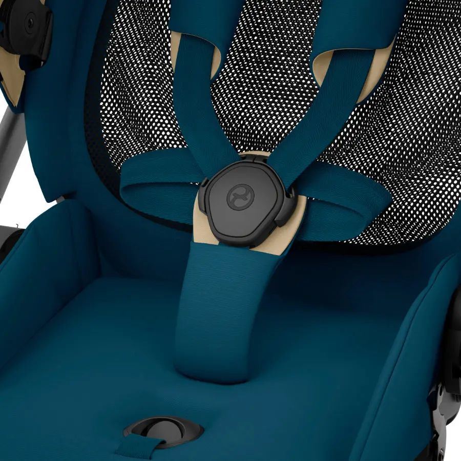 Люлька Cybex Mios Lux Mountain Blue + Текстиль для прогулянкового блоку Cybex Mios Mountain Blue + Шасси для коляски Cybex Mios LS RBA Rosegold - фото 12