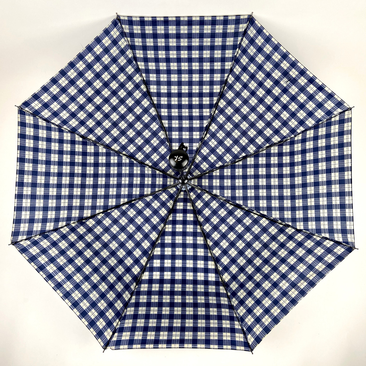 Женский складной зонтик полуавтомат S&L 98 см синий - фото 4