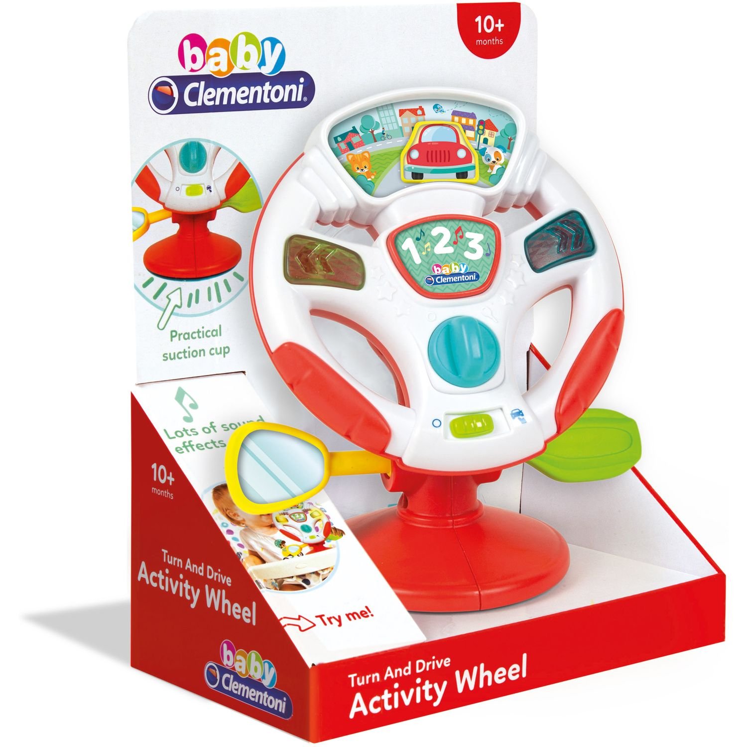 Игрушка музыкальная на присоске Baby Clementoni Activity Wheel (17241) - фото 4