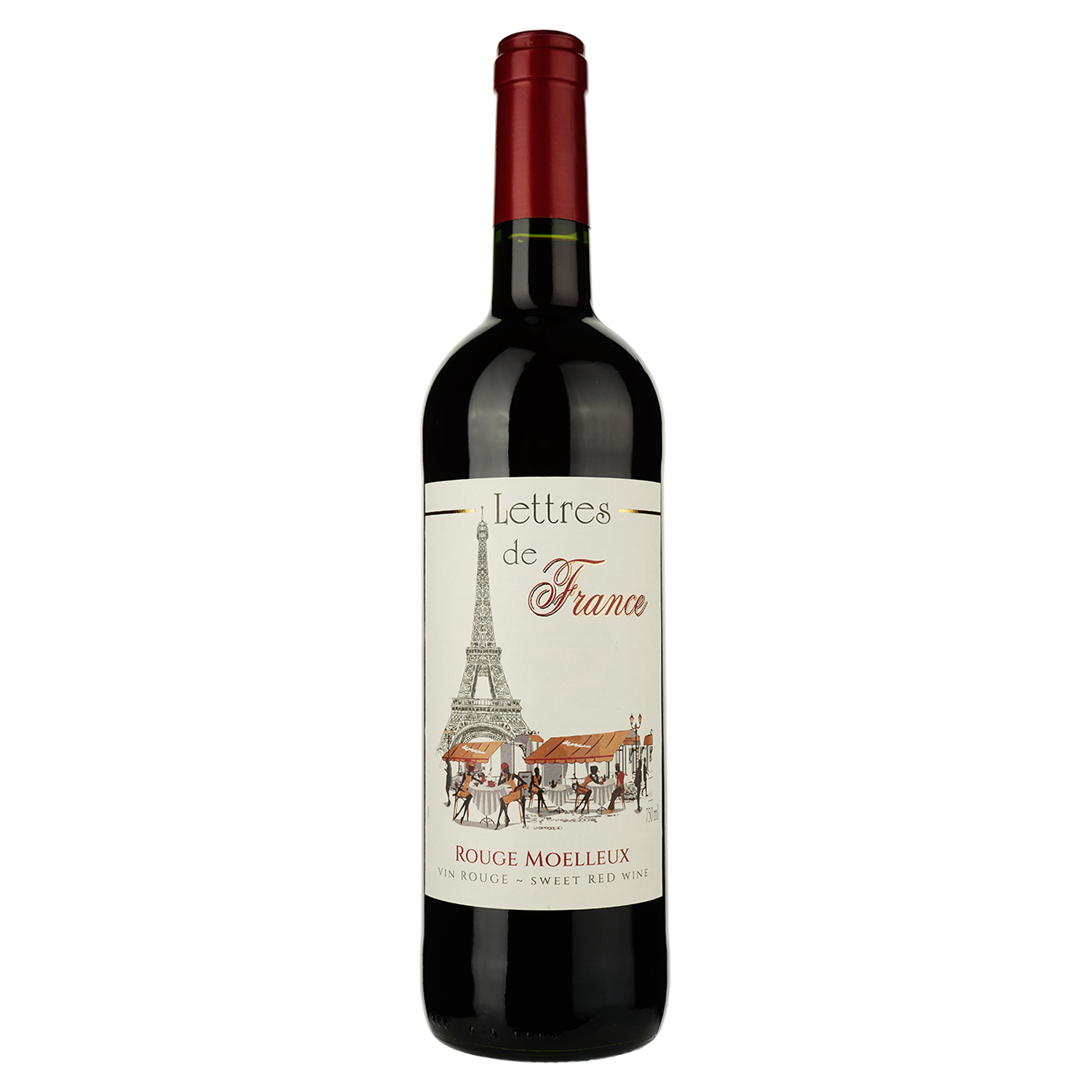Вино Maison Bouey Lettres de France Rouge Moelleux, красное, полусладкое, 0,75 л - фото 1