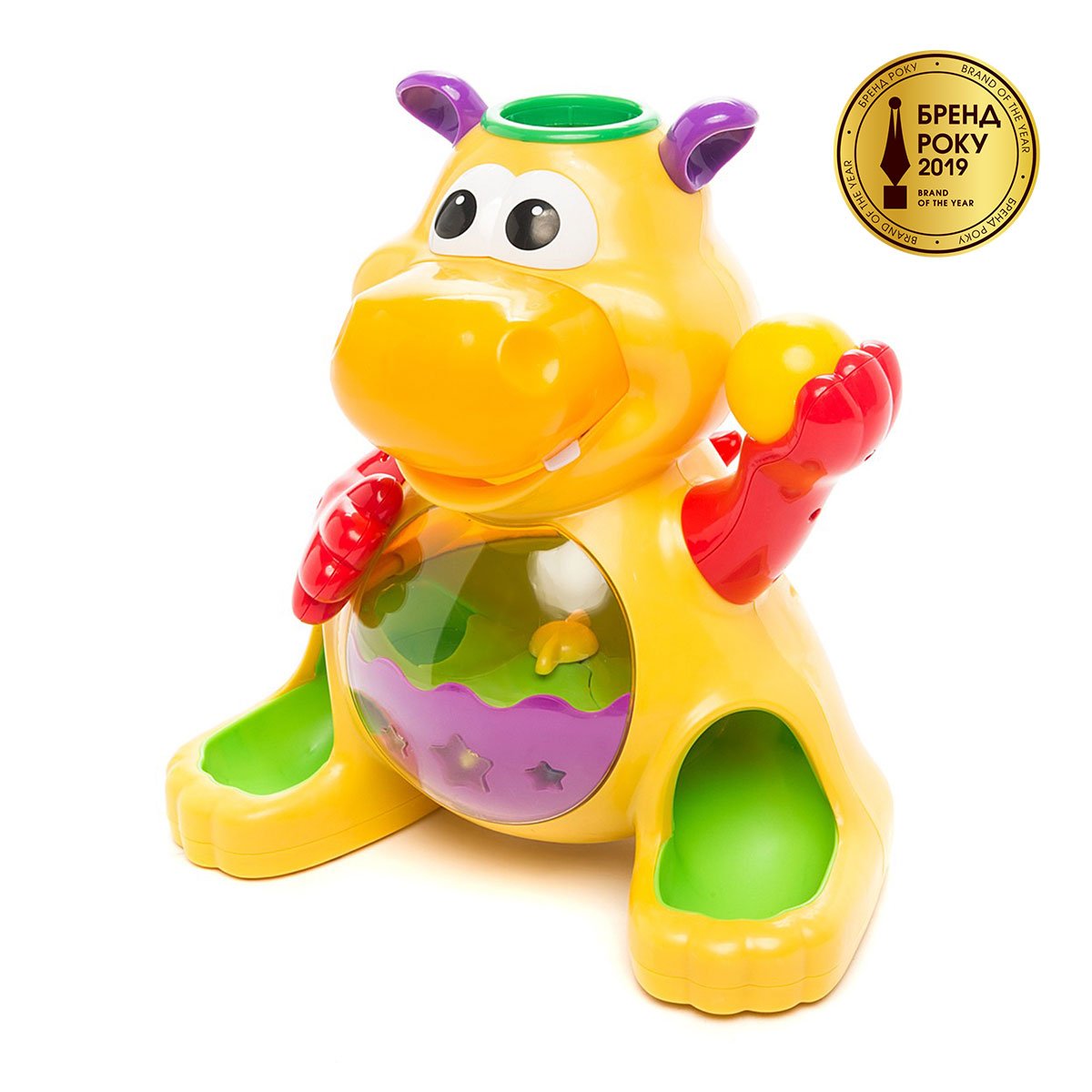 Розвиваюча іграшка Kiddieland Гіпопотам-жонглер (049890) - фото 5