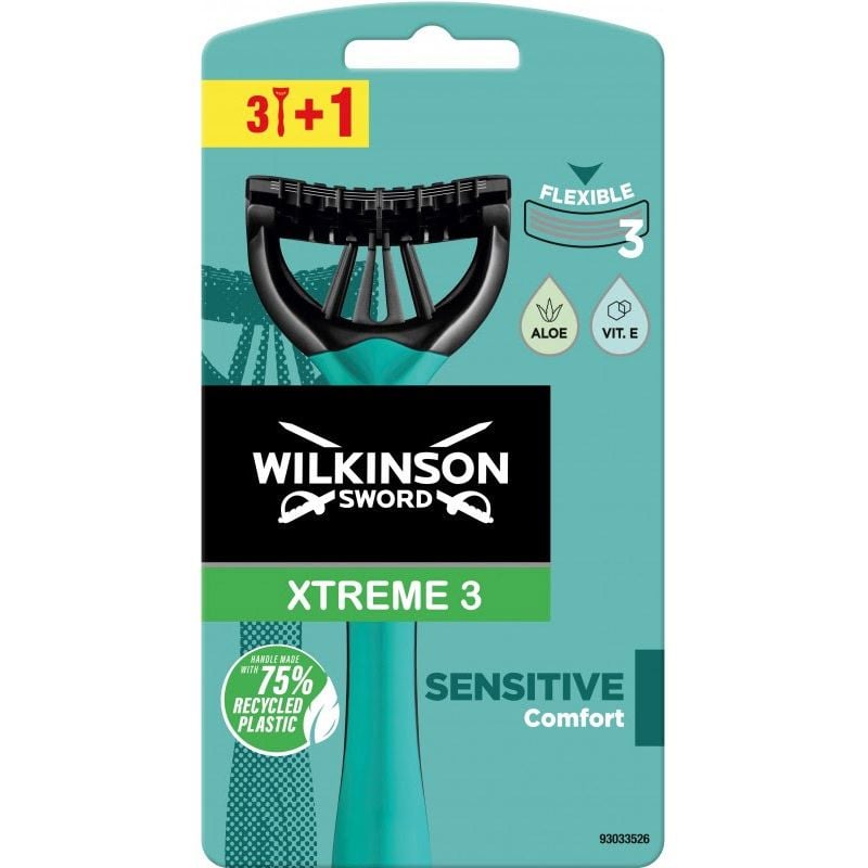 Бритва одноразова Wilkinson Sword Xtreme 3 Sensitive, 4 шт. - фото 1