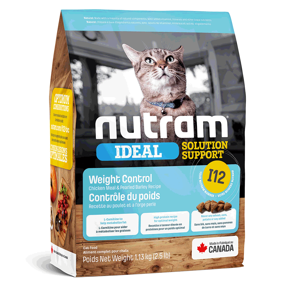 Сухой корм для котов Nutram - I12 Ideal Solution Support Weight Control Cat, контроль веса, 1,13 кг (67714102734) - фото 1