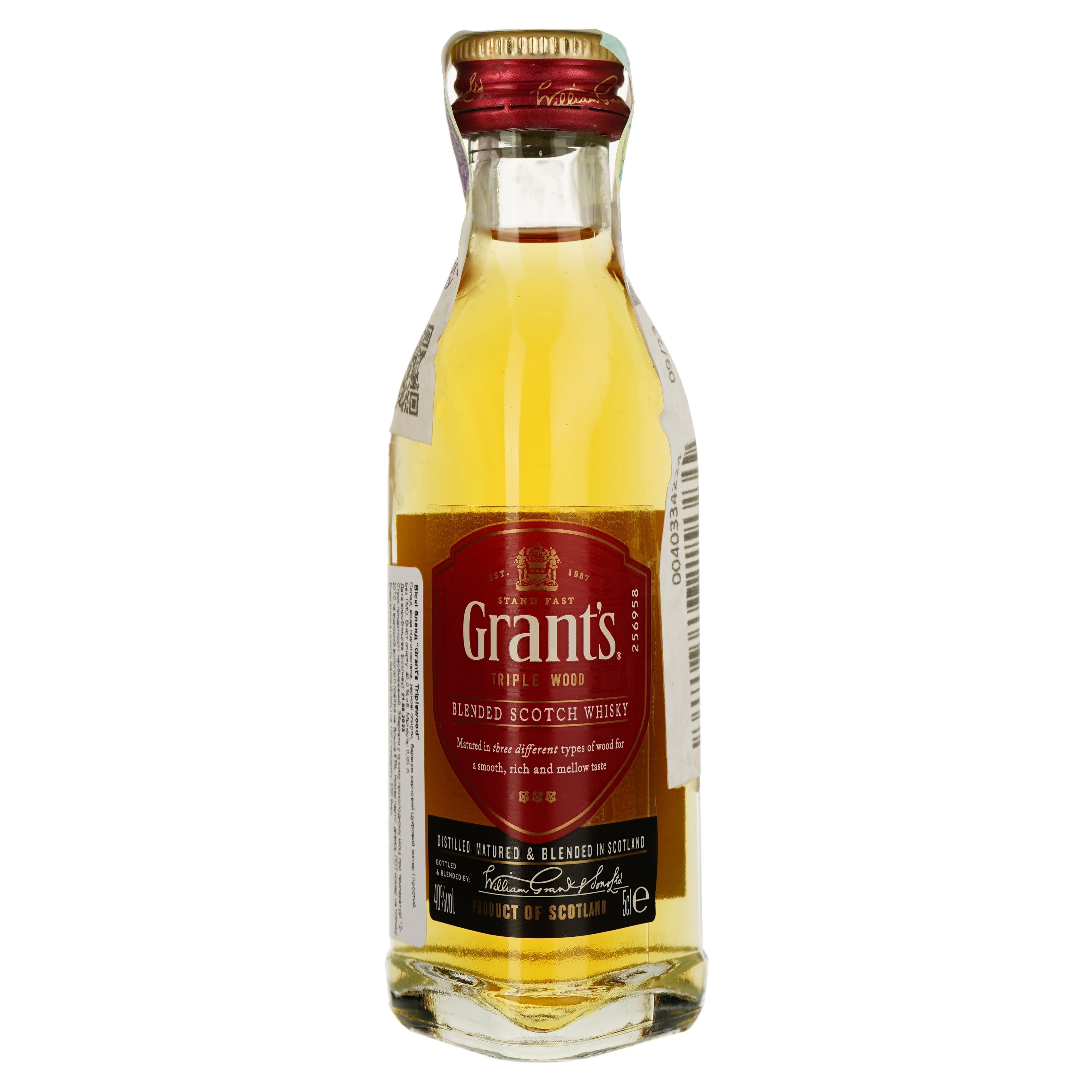 Виски Grants Triple Wood, 40%, 0,05 л (563964) - фото 1