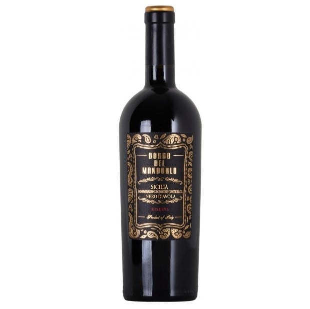 Вино Borgo del Mandorlo Nero d'Avola Sicilia Riserva, 14%, 0,75 л - фото 1