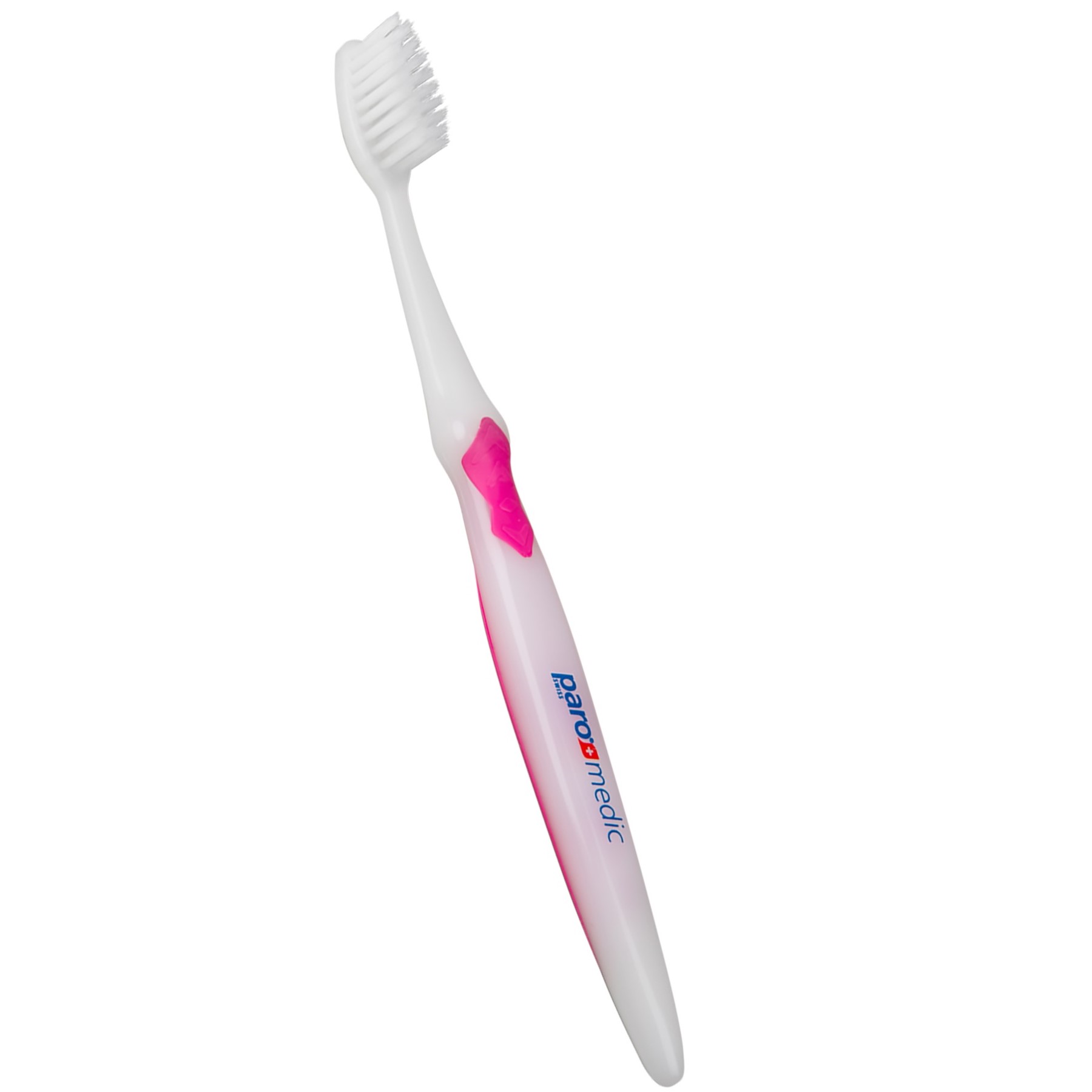 Зубная щетка с коническими щетинками Paro Swiss medic розовая - фото 1