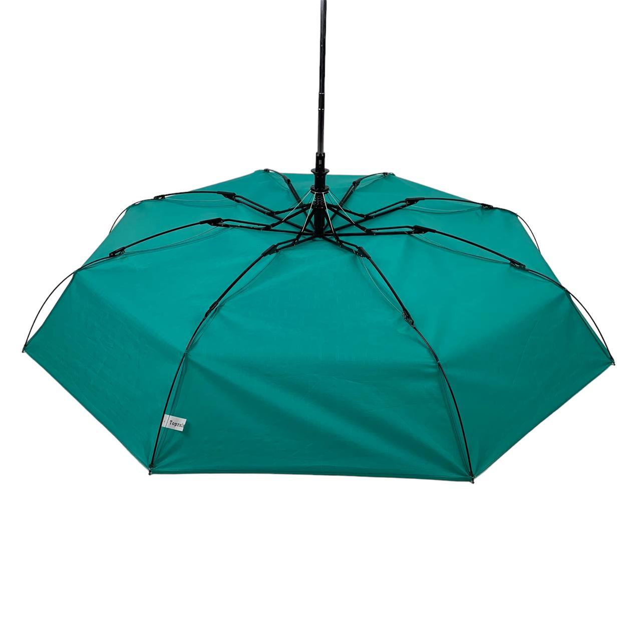 Женский складной зонтик полуавтомат Toprain 97 см бирюзовый - фото 5