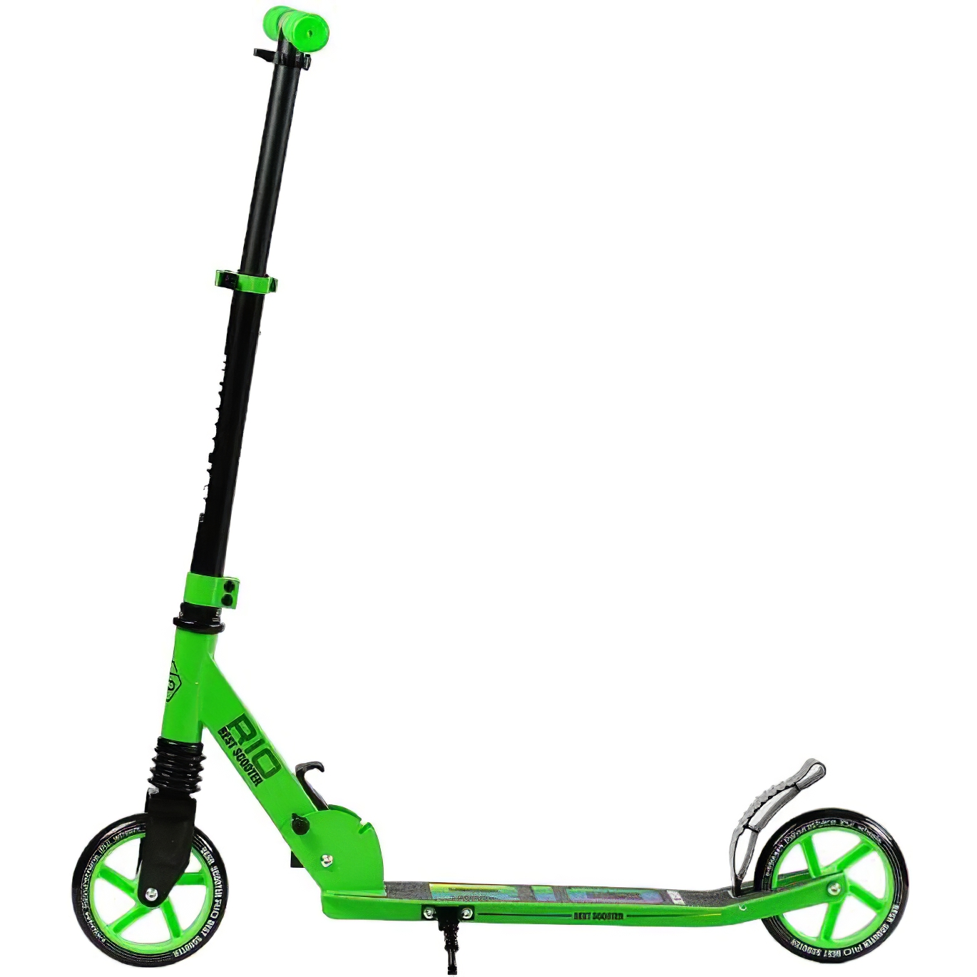 Самокат Best Scooter Rio 68-89х54.5 см Зелено-черный 000283538 - фото 1