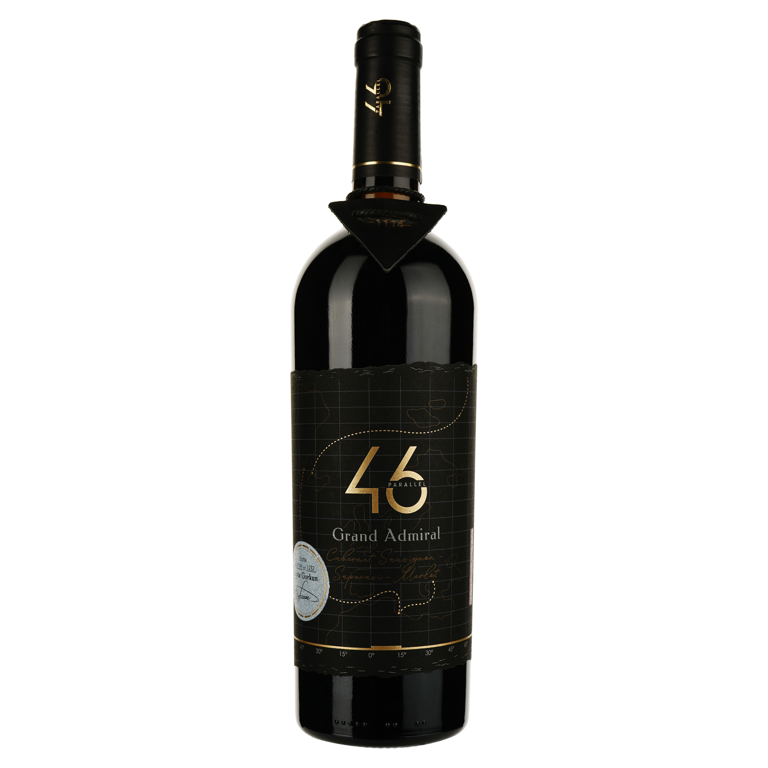 Вино 46 Parallel Grand Admiral Cabernet Sauvignon Saperavi Merlot, червоне, сухе, 0,75 л - фото 1