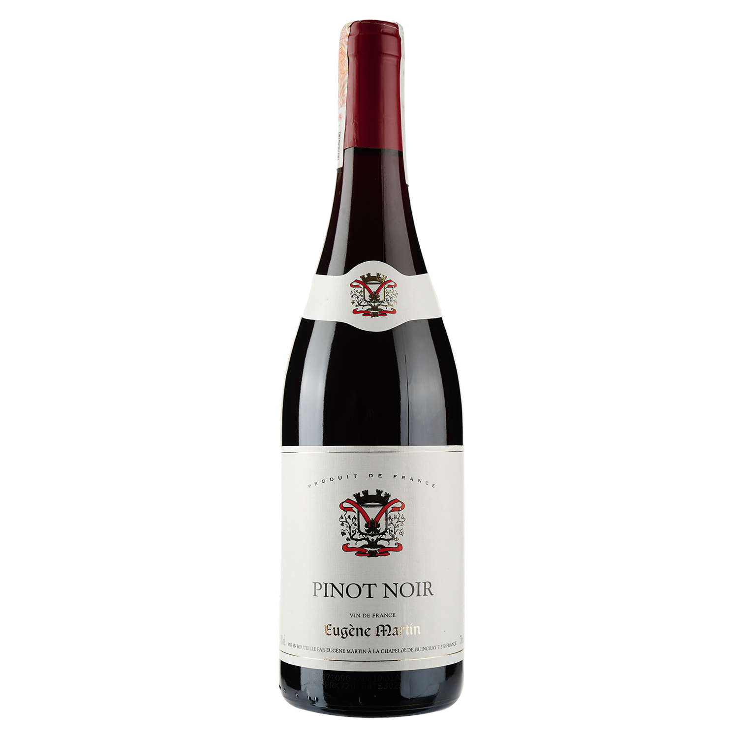 Вино Eugene Martin Vin de France Pinot Noir, красное, сухое, 12%, 0,75 л - фото 1